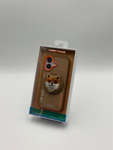 Nimmy Glasses Cool Dog Face Case with Detachable MagSafe Grip Stand for iPhone 17 6.3" Brown Orange - N-YJKM-CXZJ-IP17-012