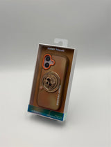 Nimmy Big Eye Cute Pet Poodle Dog Face Case with Detachable MagSafe Grip for iPhone 17 6.3" Brown Orange - N-XDY-CXZJZH-IP17-014