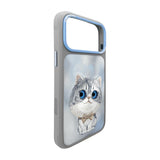 Nimmy Big Eye Cute Pet Silver Shaded Cat Case with MagSafe for iPhone 17 Pro Max 6.9" Grey Blue - N-XDY-IP17-PRO-MAX-023