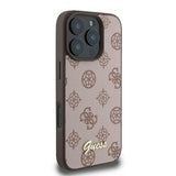 Guess Peony Script Logo Case with MagSafe for iPhone 16 Pro Max 6.9" Brown - GUHMP16XPGPYSW
