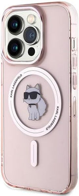 Karl Lagerfeld IML Choupette Case with MagSafe for iphone 15 Pro 6.1" Pink - KLHMP15LHFCCNOP