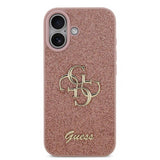 Guess PU Fixed Glitter Big 4G Metal Logo Case for iPhone 17 6.3" Pink - GUHCP17SHG4SGP