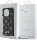 Guess Leather Peony Script Case with MagSafe for iphone 16 Pro 6.3" Black - GUHMP16LPGPYSK