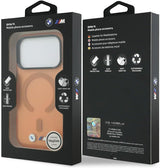 BMW M IML Frosted Metal Logo Trims Case with MagSafe for iPhone 17/18 Pro 6.3" Orange - BMHMP18L26HTFMILO