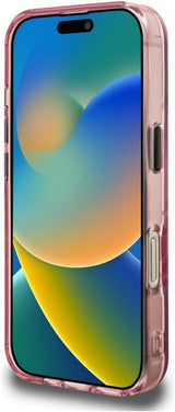 Karl Lagerfeld IML Multi Karl & Choupette Head Pattern Case for iPhone 16 Pro 6.3" Pink - KLHCP16LHMCHKCP