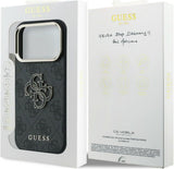 Guess 4G & Big Resin Logo Case for iPhone 17/18 Pro Max 6.9" Black - GUHCP18X6P4SRMLK