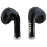 Guess Glossy Effect Printed Classic Logo & Charm TWS Earphones Black - GUTWSXMCCLK