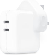 Apple 35W Dual USB C Port UK Power Adapter White A2676 - MNWP3B/A