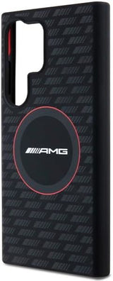 Mercedes AMG Carbon Pattern Silicone Case with MagSafe for Samsung Galaxy S24 Ultra 6.8" Black - AMHMS24L23SNRK