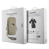 Hello Kitty Quilted Bows Universal Phone Bag with Strap Gold - HKPBPEKHBPD