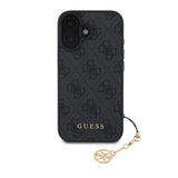 Guess 4G Charms Collection Hybrid Case for iPhone 16 6.1" Black - GUHCP16SGF4GCK