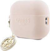 Guess 4G 3D Rubber Diamond Charm Case for Airpods Pro 2 Pink - GUAP23DSLGHDP