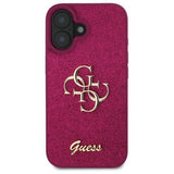 Guess Fixed Glitter Big 4G Case for iPhone 16 6.1" Purple - GUHCP16SHG4SGU