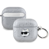 Karl Lagerfeld Monogram Choupette Head Case for AirPods 4 Silver - KLA4PGCHPS