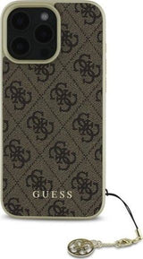 Guess 4G Charms Collection Case for iPhone 16 Pro 6.3" Brown - GUHCP16LGF4GBR