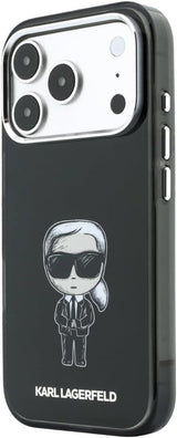 Karl Lagerfeld IML Iconic Sketch Print Case with MagSafe for iPhone 17/18 Pro 6.3" Black - KLHMP18L6HKIKDK