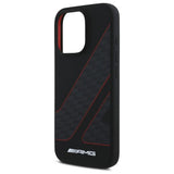 Mercedes Benz AMG Checkered Flag Pattern Case with MagSafe for iPhone 16 Pro 6.3" Black & Red - AMHMP16L2SCFR
