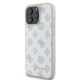 Guess Peony Script Logo Case with MagSafe for iPhone 16 Pro Max 6.9" White - GUHMP16XPGPYSH
