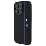 BMW Silicone Hexagon Blue Line Case with MagSafe for iPhone 16 Pro Max 6.9" Black - BMHMP16X23SHEB