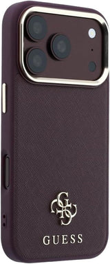 Guess Saffiano Small 4G Logo Case for iPhone 17/18 Pro 6.3" Burgundy - GUHMP18L6PSA4DMU