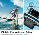 Spigen Aqua Shield Waterproof Dry Bag and Waterproof Universal Phone Pouch Up to 6.9" Black- AMP04533