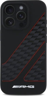 Mercedes Benz AMG Checkered Flag Pattern Case with MagSafe for iPhone 16 Pro Max 6.9" Black - AMHMP16X2SCFR