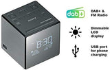 Sony DAB FM Clock Radio with Alarm Black - XDR- C1DBP/BC