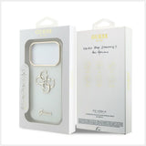 Guess IML 4G Script Metal Logo Case for iPhone 17/18 Pro Max 6.9" White - GUHCP18X5HC4MLSH