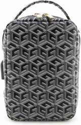 Guess GCube Stripe Metal Logo Organizer Travel Bag Black - GUHBHGCFSEK