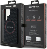 Mercedes AMG Carbon Pattern Silicone Case with MagSafe for Samsung Galaxy S24 Ultra 6.8" Black - AMHMS24L23SNRK