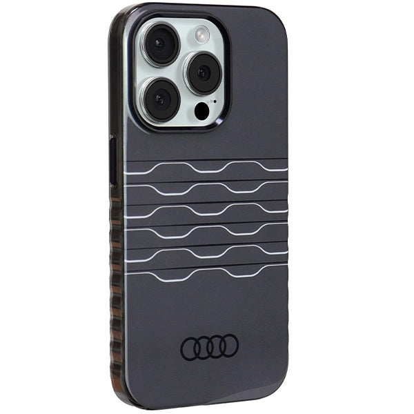 Audi IML Hard Case with MagSafe for iPhone 15 Pro 6.1" Black - AU-IMLMIP15P-A6/D3-BK