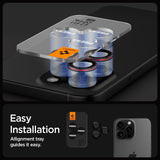 Spigen Optik Pro Glastr EZ Fit Camera Protector 2 Pack for iPhone 16 Pro 6.3" and Pro Max 6.9" Black - AGL05217