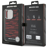 Mercedes Benz AMG Silicone Graphics Case with MagSafe for iPhone 16 Pro 6.3" Black & Red - AMHMP16L24SSRRK