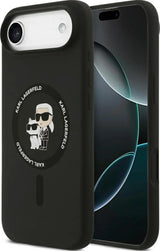 Karl Lagerfeld Liquid Silicone Karl and Choupette with MagSafe Case for iPhone 17 Air 6.5" Black - KLHMP17MSCMKCRHK