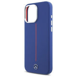 Mercedes Benz Silicone Red Stripe Case with MagSafe for iPhone 16 Pro Max 6.9" Navy Blue - MEHMP16X23SUMRV