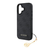 Guess 4G Charms Collection Hybrid Case for iPhone 16 6.1" Black - GUHCP16SGF4GCK