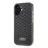 Audi IML Stitching Pattern Hardcase with MagSafe for iPhone 16 6.1" Black - AU-IMLMIP16-Q5/D3-BK