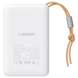 Veger 20W PD 10000 mAh Mag On Magentic Power Bank White - W1151