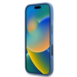 Guess Leather Metal Logo Strass Crossbody Case for iPhone 16 Pro Max 6.9" Blue - GUHCP16XP4TDSCPB