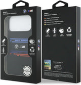 BMW M Series Silicone Horizontal Line Case with MagSafe for iPhone 17 Pro Max 6.9" Black - BMHMP17X25SHOTSK
