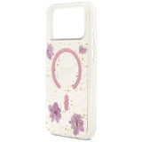 Guess Resin Flowers Glitter Hardcase with MagSafe for iPhone 17/18 Pro Max 6.9" Pink - GUHMP18XRBFGFGMP
