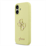 Guess Liquid Silicone 4G Metal Logo Case for iPhone 17 6.3" Yellow - GUHCP17SSC4GLMY