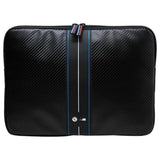 BMW Carbon and Blue Stripe Sleeve for 16" Laptop Black - BMCS16COMSCAKL
