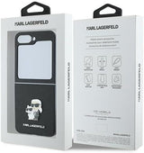 Karl Lagerfeld Saffiano Metal Pin Case for Samsung Galaxy Z Flip 6 Black - KLHCZF6SAPKCNPK
