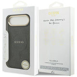 Guess PU Leather 4G Gold Frame Case with MagSafe for iPhone 17 Air 6.5" Black -GUHMP17MP4MSEGCK