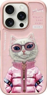 Nimmy Cool & Cute 2.0 Cat Case for iPhone 16 Pro 6.3" Pink - N-KM-iP16-Pro-04