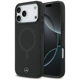 Mercedes Plain Smooth Leather Case with MagSafe for iPhone 17 Pro Max 6.9" Black - EMHMP17X23RCMK
