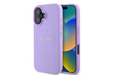 Guess PU Grained Classic Logo Case with MagSafe for iPhone 16 6.1" Purple - GUHMP16SPGHSMMU