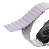 Uniq Revix Strap for Apple Watch 7/8/9/10/SE/SE2/Ultra 42/44/45/49mm White and Lilac - UNIQ-45MM-REVLILWHT