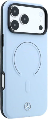 Mercedes Leather 3D MagSafe Case for iPhone 17/18 Pro Max 6.9" Blue - MEHMP18X25PEMMOB